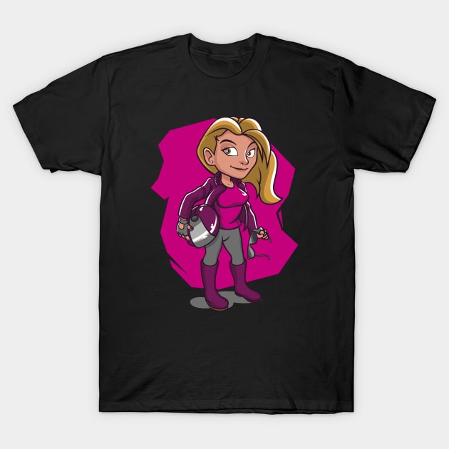 Biker Girl T-Shirt by EderSouza